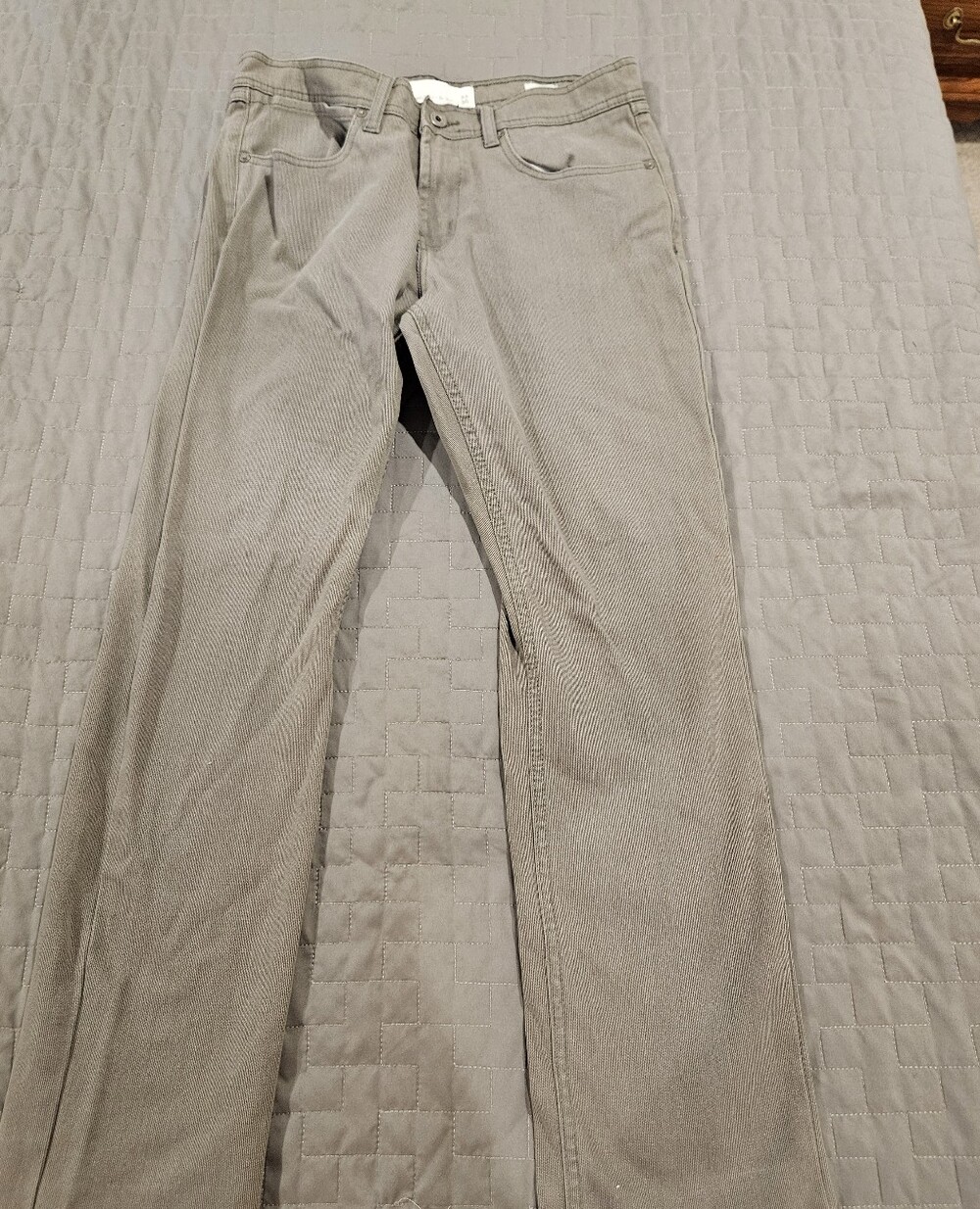 Paper Denim & Cloth Men's Light Gray Straight Jeans Size 33x30
